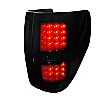 Ford F150  2009-2012 Glossy Black W/ Smoked Lens LED Tail Lights 