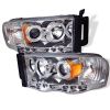 Dodge Ram 1500/2500/3500 2002-2005 Halo LED Projector Headlights  - Chrome