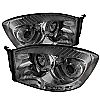 Dodge Ram 1500/2500/3500 2006-2008 Halo LED Projector Headlights  - Smoke