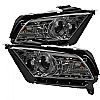 Ford Mustang ( Non Hid. Non Gt ) 2010-2011 Halo Drl LED Projector Headlights  - Smoke