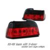 Bmw 3 Series 1992-1998  Red / Clear Euro Tail Lights