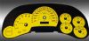 Chevrolet Silverado 2003-2005  Yellow / Blue Night Performance Dash Gauges