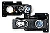 Chevrolet Full Size Pickup 1988-1998 Black/Blue Halo Projector Headlights